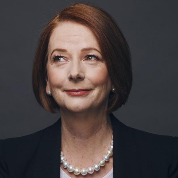 Julia Gillard today. “I am eternally grateful for the fact that it’s different – it’s really rich and varied, what I do now.”