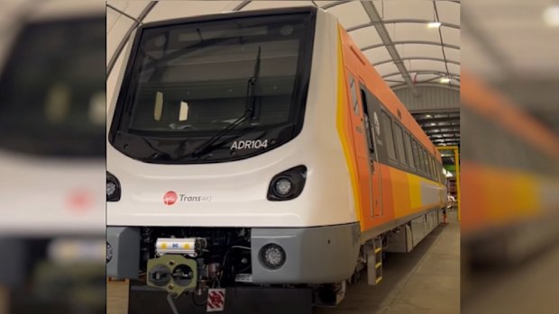 The new Australind train will be covered in a yellow and orange livery.
