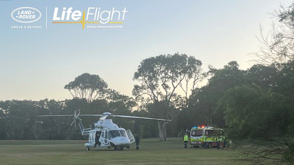 LifeFlight arrived on the scene to assist.