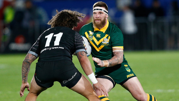 Rivalry: Josh McGuire's Kangaroos will face off against New Zealand again in Wollongong on October 25.