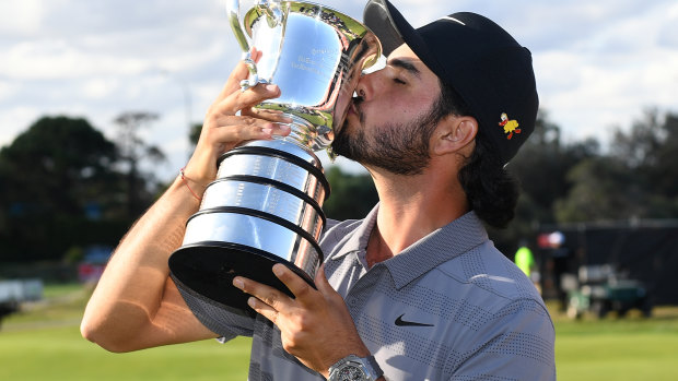 Champion: Abraham Ancer with the Stonehaven Cup.