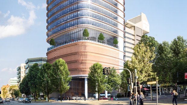 Renders for the GPT office development at 32 Smith Street, Parramatta