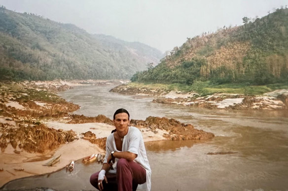 Brett Sutton at the Mekong River in Laos in 1996.