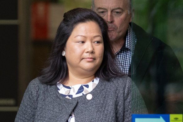 Cindy Munro outside court on May 8.