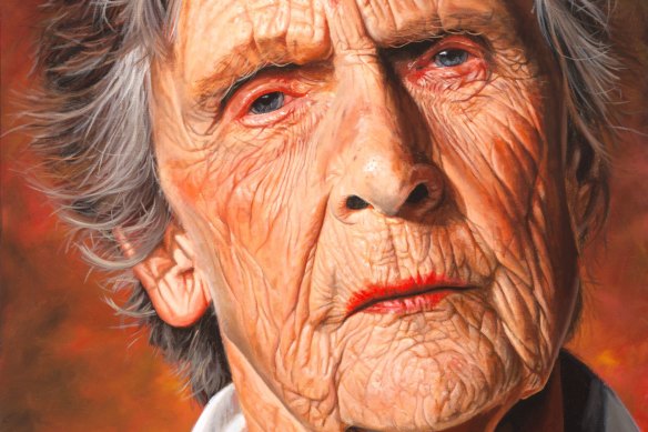 David Darcy's painted portrait of environmental campaigner Wendy Bowman.
