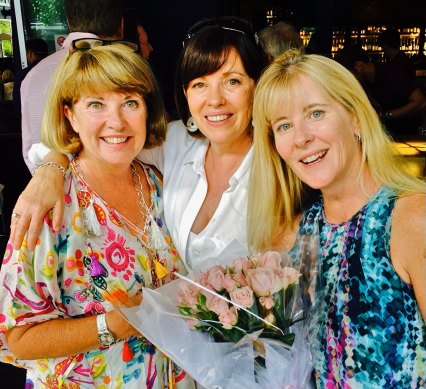 Three sisters: Jacki and Fiona MacDonald with Kylie Thynne.