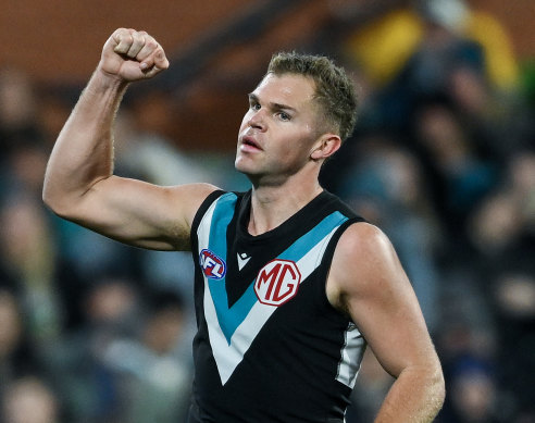 Port Adelaide star Dan Houston had another great year but will miss the finals through suspension.