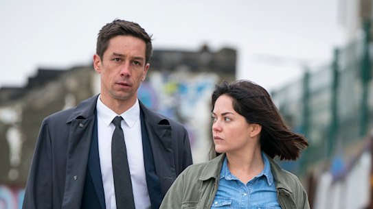 Killian Scott and Sarah Greene in Dublin Murders.
