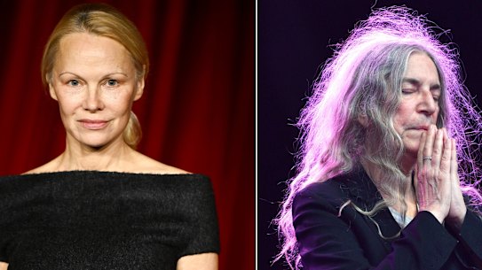 Pamela Anderson (at left) and Patti Smith both self-publish newsletters on Substack.