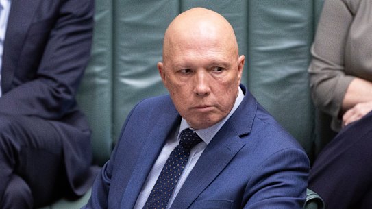 Opposition Leader Peter Dutton during question time earlier this month.