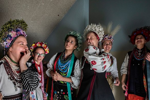 Students from St Andrews Ukrainian School in Lidcombe celebrate Ukrainian Independence Day with a traditional concert.