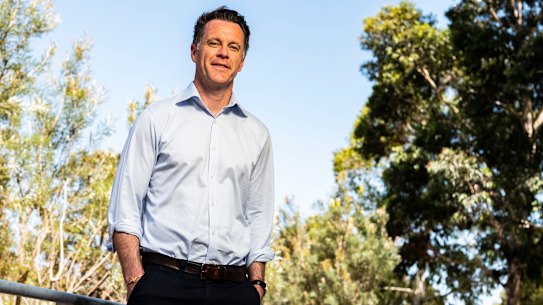 NSW Labor leader Chris Minns in Perth. He says his stance on key issues is proof he will not be beholden to union leaders.