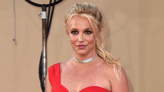 Britney Spears arrives at the 2010 Los Angeles premiere of “Once Upon a Time in Hollywood”.