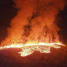 Icelandic volcano erupts, spewing lava towards fishing town