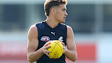 Cody Walker training with Carlton in April. 