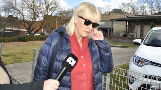 Karen Howard Mentink outside Moss Vale courthouse.
