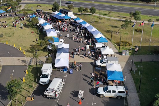 The Torquay Farmer’s Market takes place each Saturday within a sunny council car park just off the Surf Coast Highway.
