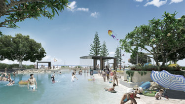 A 2018 concept image for part of the Toondah Harbour project.