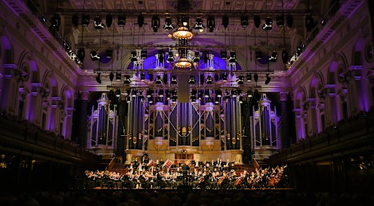 Closed down: Sydney Symphony Orchestra at Sydney Town Hall.