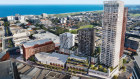 An artist’s impression of WIN Grand, which is planned for construction in the heart of Wollongong, south of Sydney.
