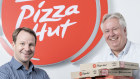 Flynn Restaurant Group chief operating officer Ron Bellamy (left) with Pizza Hut Australia CEO Phil Reed