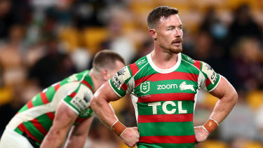 Damien Cook and the Rabbitohs come to terms with defeat against the Panthers.