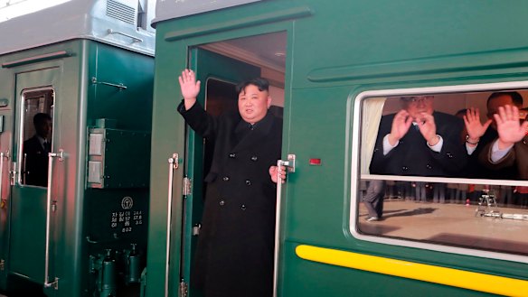 The North Korean leader Kim Jong-un is on a train to Vietnam. 