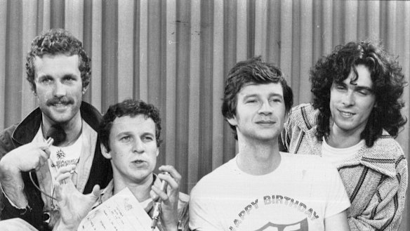 Symons (second from right) and Starkie (right) both learned guitar from Starkie’s brother Peter.