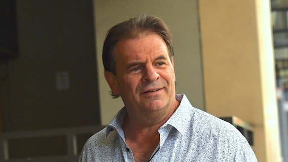 Union boss John Setka outside Melbourne Magistrates Court last month.