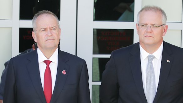 Opposition Leader Bill Shorten and Prime Minister Scott Morrison.