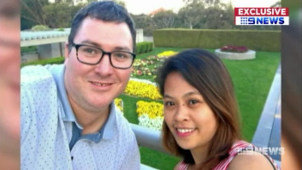 George Christensen and wife April, who he met in the Philippines.