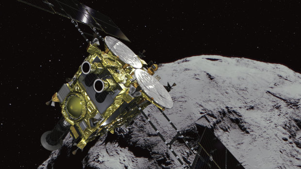 The asteroid and asteroid explorer Hayabusa 2 was released by the Japanese unmanned spacecraft Hayabusa2.