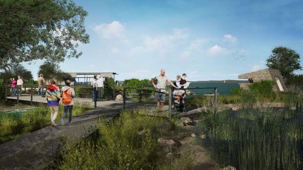 Walking trails and a conservation zone are included in the revised plan for Cleveland's Toondah Harbour. 