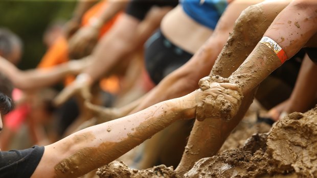 The Tough Mudder is about teams helping each member to finish.