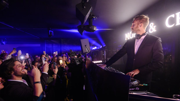 International DJ Calvin Harris cranked up the tunes for an enthusiastic crowd.