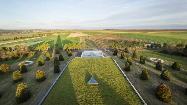 The "floating meadow'' roof of the Sir John Monash Centre in France. Cox Architecture designed the building.