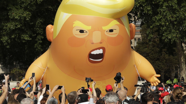 US President Donald Trump's last visit to the UK saw the debut of the Trump baby blimp.
