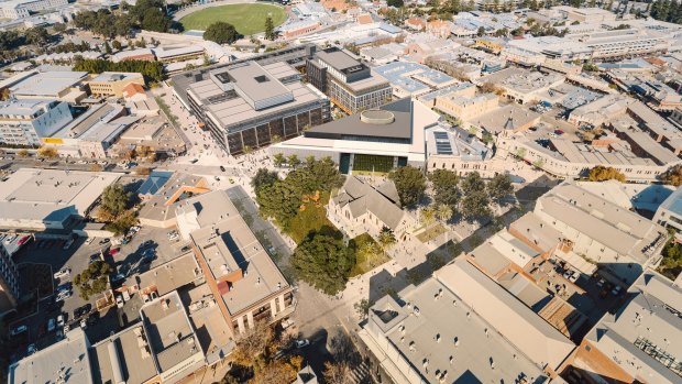A concept image of the soon to be completed Kings Square redevelopment in Fremantle.