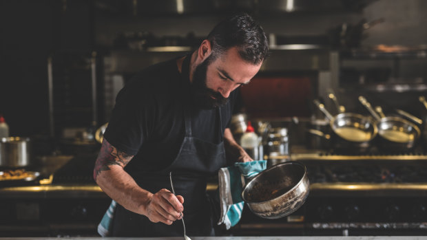 Garum head chef Stefano Pingue at work.