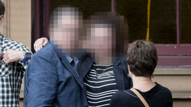 The former staff member from The Armidale School outside court. 