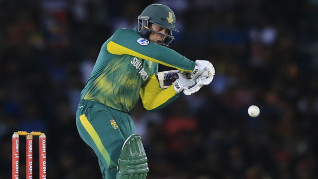 Solid knock: Quinton de Kock's 87 set up an easy win for South Africa.