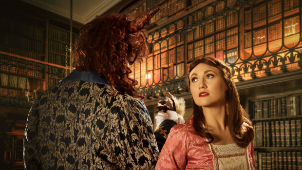 The stage version of 'Beauty and the Beast' features all the songs of the beloved 1991 Disney animation. Pictured: Lachlan McGinness as the Beast and Charlotte Gearside as Belle.