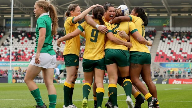 Brushed: Ireland turned down an invitation to play Test match double-headers against the Wallaroos this month. 