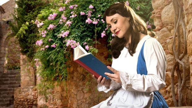 High school drama teacher Charlotte Gearside as Belle.