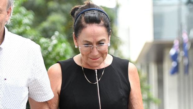 Theresa Dalton is seen leaving the Supreme Court in Brisbane on Tuesday.
