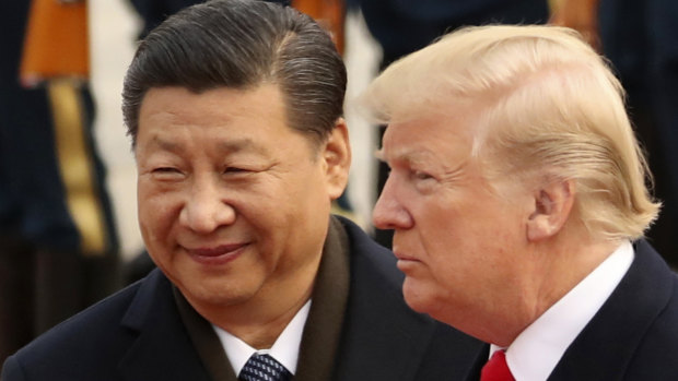 US President Donald Trump (right) ignored advice that he should aggressively take on China under the World Trade Organisation for theft of intellectual property as he worried about his illusory good relationship with President Xi  Jinping (left).