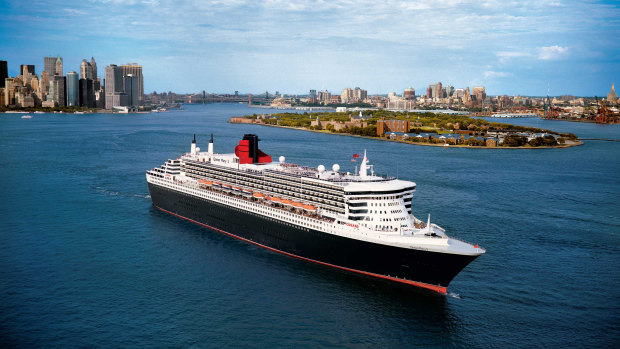  The Queen Mary 2 in New York Harbor. 