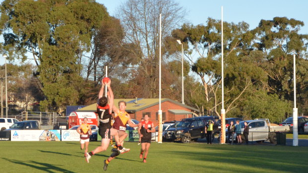 The big men fly at Western Park in Warragul.
