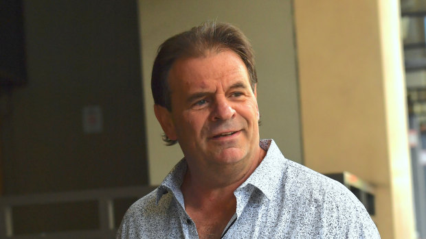 Union boss John Setka outside Melbourne Magistrates Court last month.