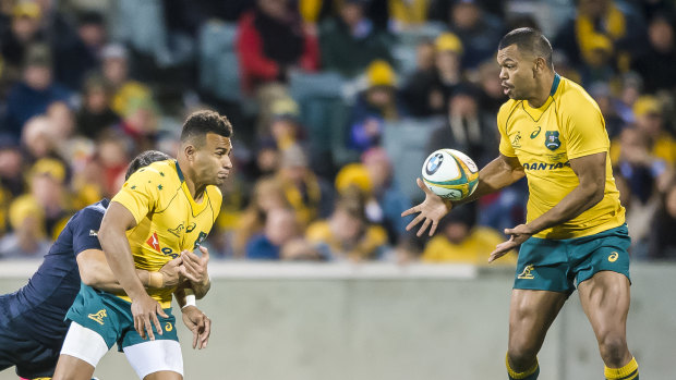 Will Genia (left) and Kurtley Beale (right) will come off the bench for the Wallabies in Saturday's opening Rugby Championship fixture against South Africa. 